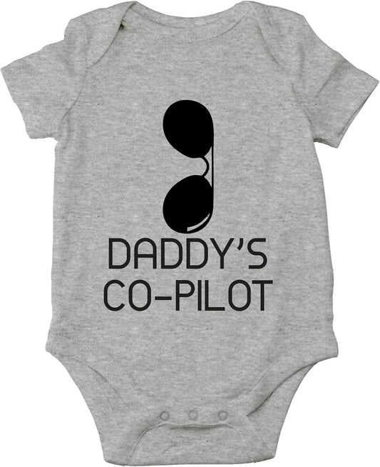 Daddy'S Co-Pilot Baby Bodysuit Funny Cute Infant Newborn Coming Home Outfit Boys Girls Unisex