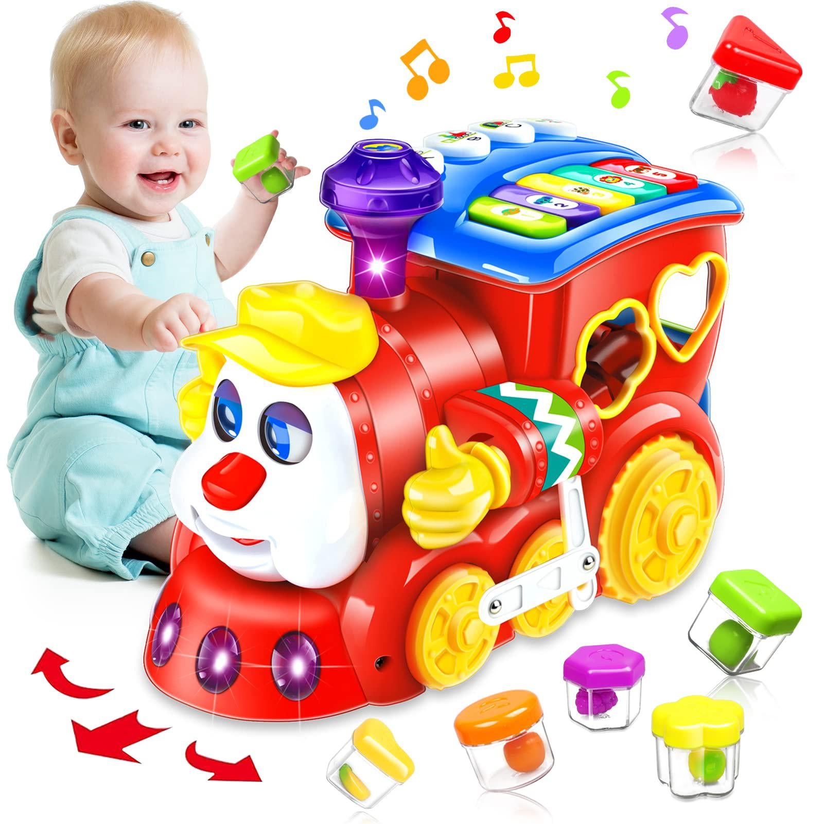 Baby Toys 12-18 Months Musical Train Kids Toys for 1 2 3 4+ Year Old Boys Girls Gifts,Early Education Learning Toy with Fruit