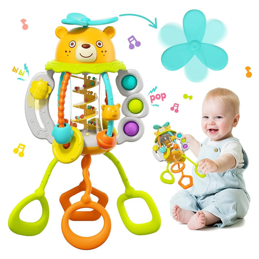 Baby Toys 6-12 Months,Rattle Teether Sensory Toys for Baby Boy Girls 3-6-12 Months Gifts