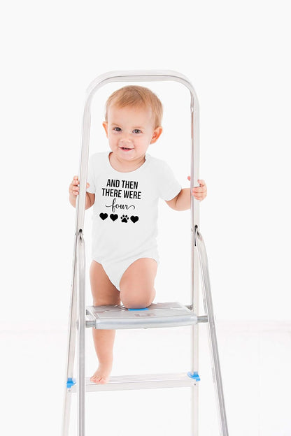 and Then There Were Four Baby Bodysuit Cute Newborn Boy Outfit Funny Baby Romper Girl Clothes