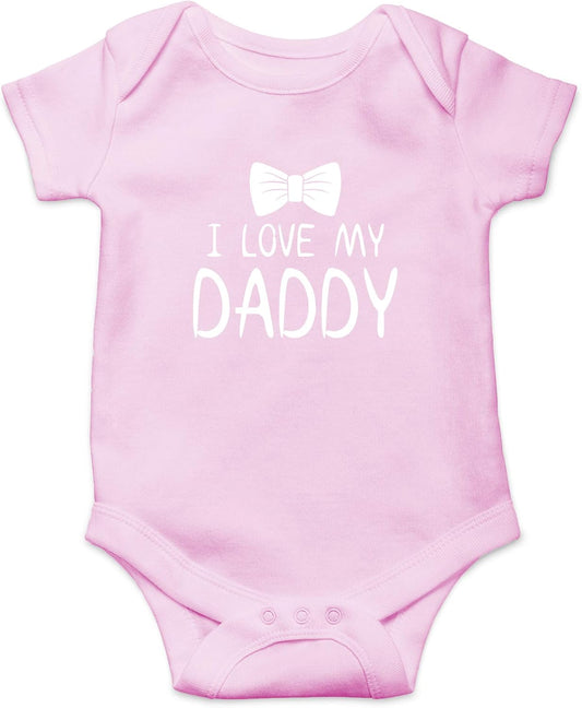 I Love My Daddy Baby Bodysuit Funny Cute Newborn Outfit Unisex Boys Girls Adorable Cool Romper