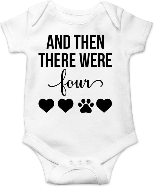 and Then There Were Four Baby Bodysuit Cute Newborn Boy Outfit Funny Baby Romper Girl Clothes